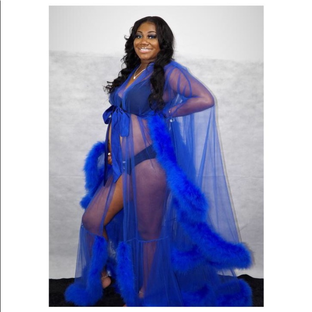 Maternity Royal blue robe